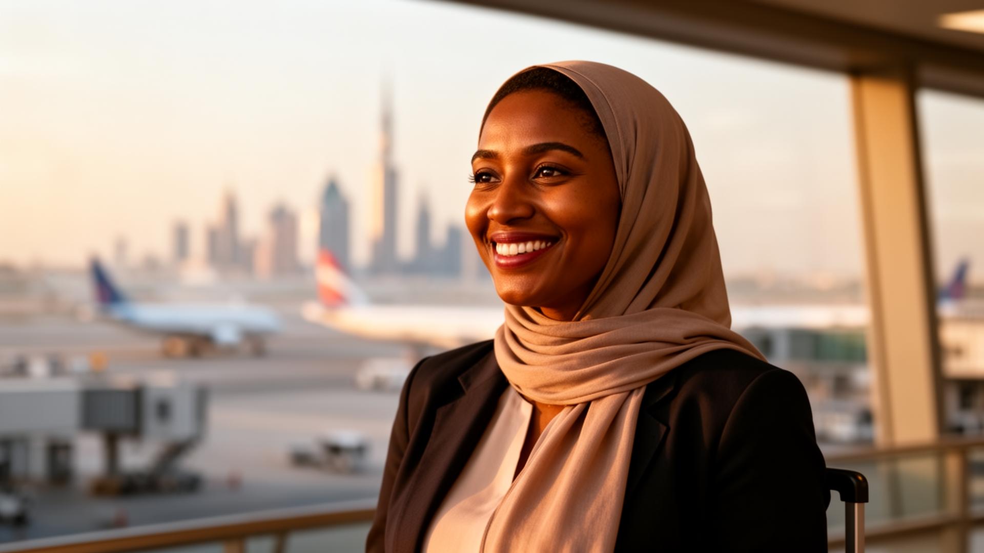 Ethiopian professional departing for work in the Gulf